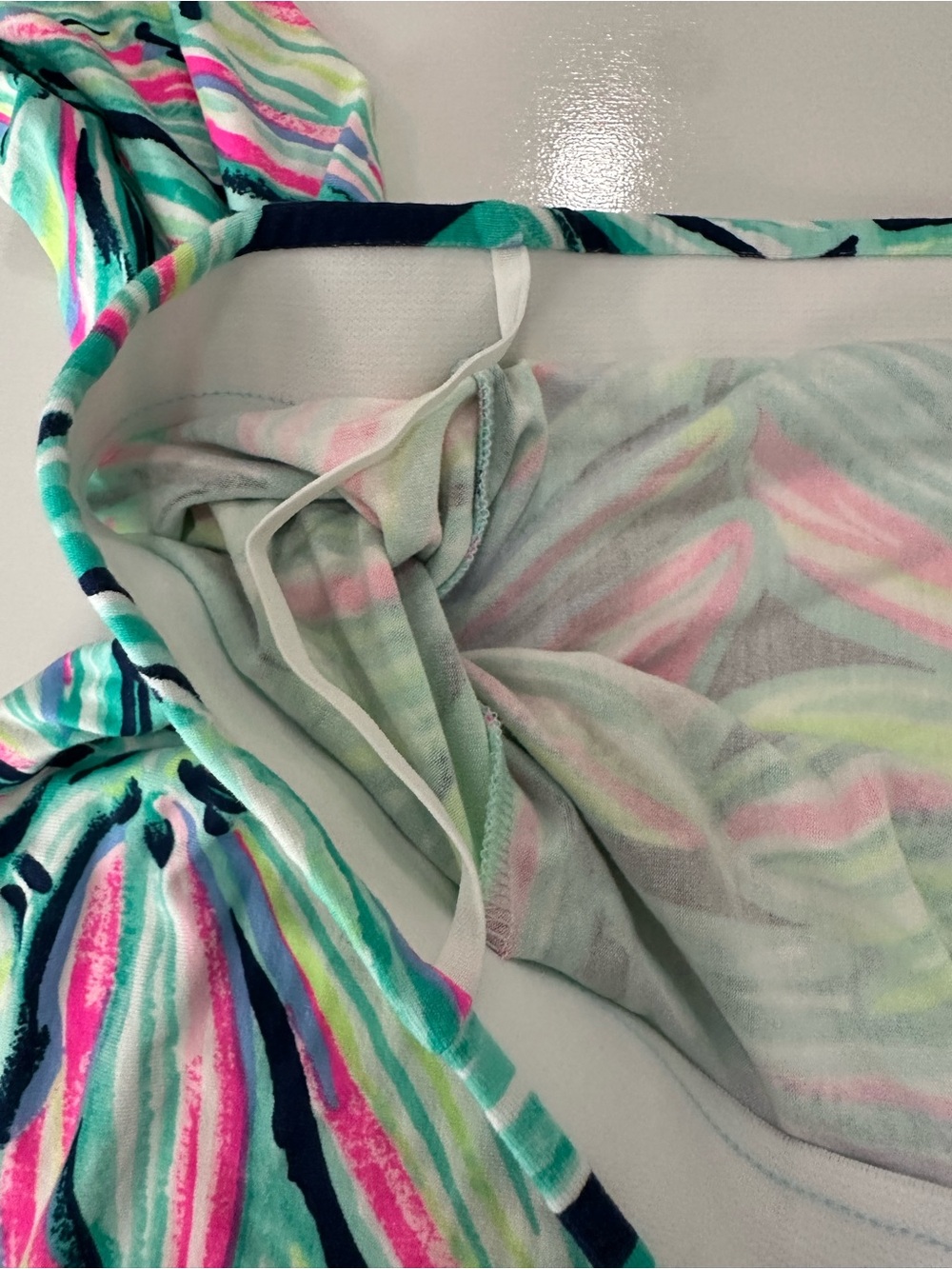 Tropical Floral  Top and Wide Leg Pants - Mint, Navy & Pink. - Picture 3 of 14